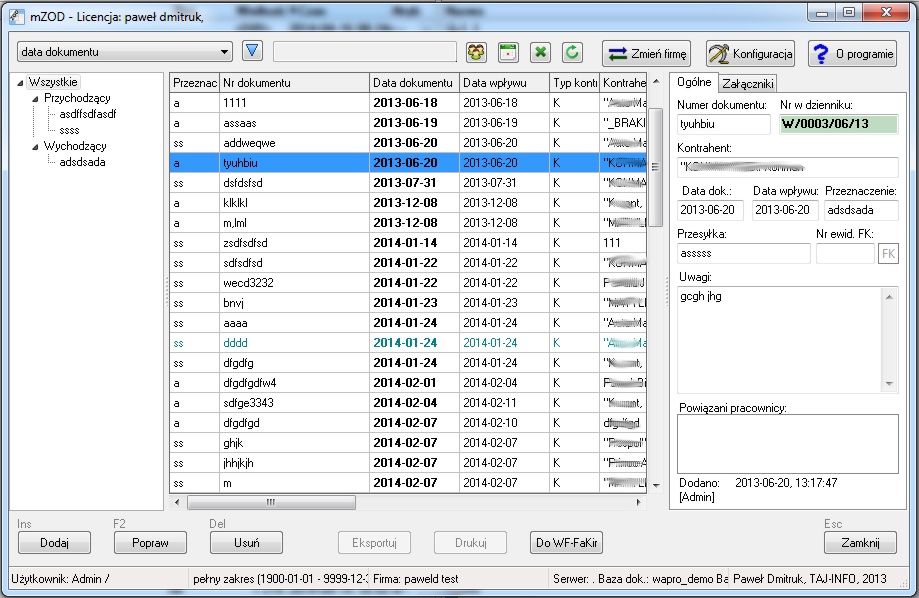 MSS ZOD DocFLOW-Stanowisko sieciowe